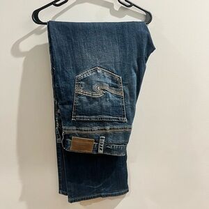 Silver Jeans Men's Dark Blue Straight Jeans